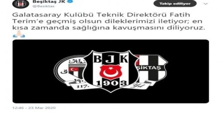 Beşiktaş’tan Fatih Terim’e geçmiş olsun mesajı