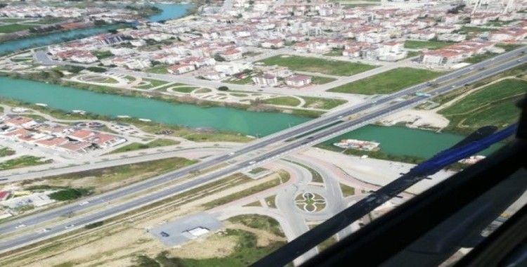 Antalya trafiği havadan helikopter ile denetlendi