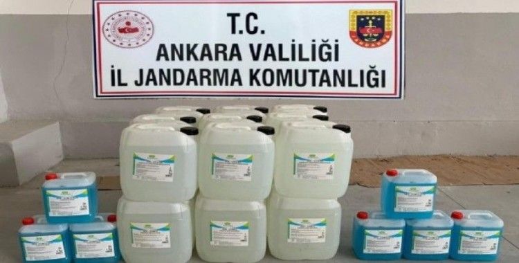 Ankara’da 395 litre kaçak antiseptik dezenfektan ele geçirildi