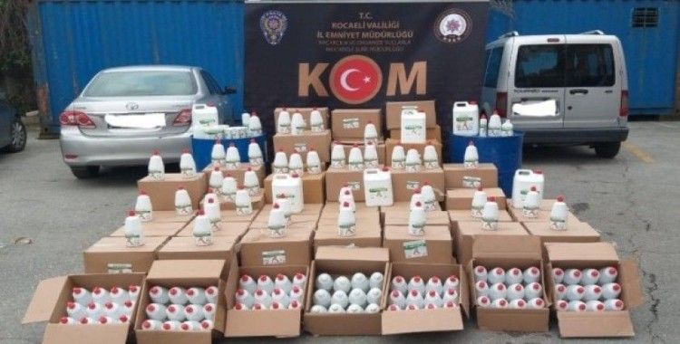 Kocaeli'de bin 340 şişe sahte el dezenfektanı ele geçirildi: 2 gözaltı