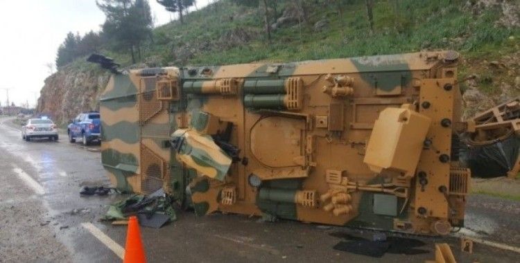 Kahramanmaraş'ta askeri araç devrildi: 2 yaralı