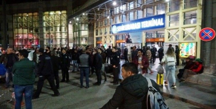 Antalya otogarında şehirlerarası yolculuk kısıtlaması