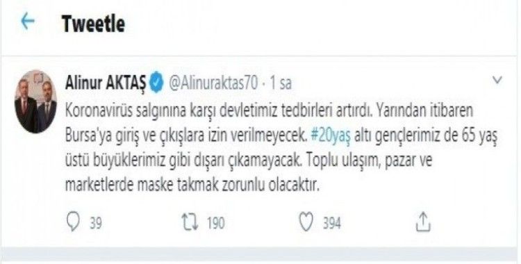 Bursa’da maske takmayanlar toplu ulaşım araçlarına alınmayacak