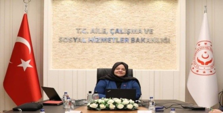 Aile, Çalışma ve Sosyal Hizmetler Bakanı Selçuk'tan telekonferanslı toplantı