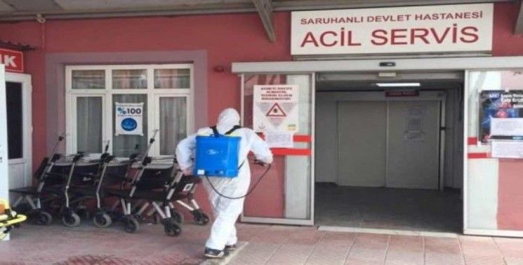 Saruhanlı Devlet Hastanesi dezenfekte edildi