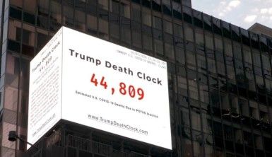 'Trump'ın ölüm saati' Times Meydanı'nda