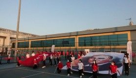Trabzon'da milli sporcular İstiklal Marşı'nı seslendirdi