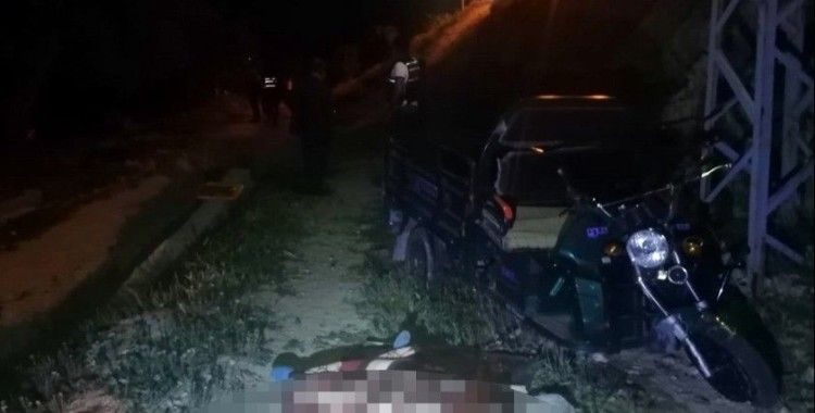 Konya'da triportör takla attı: 2 ölü, 1 yaralı