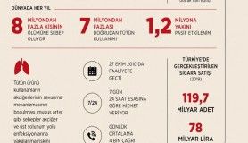 Geçen yıl 78 milyar Türk lirası "duman" oldu