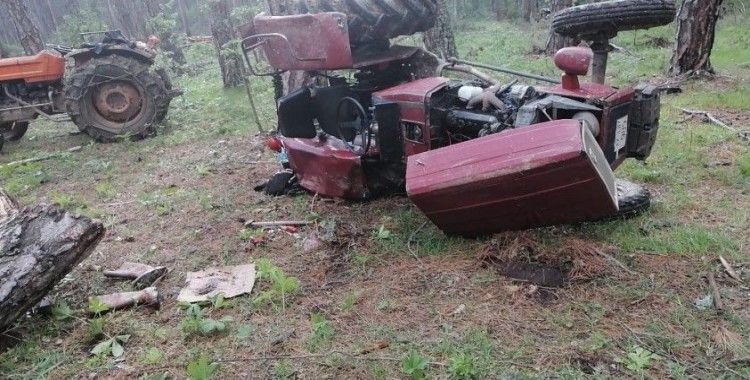 Kastamonu'da ormanlık alanda traktör devrildi: 1 Ölü