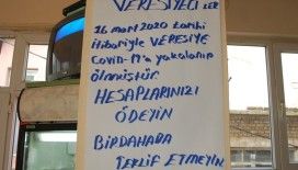 Kahveci astı, müşterileri şaşkınlıkla okudu: 'Covid-19'a yakalanıp ölmüştür'