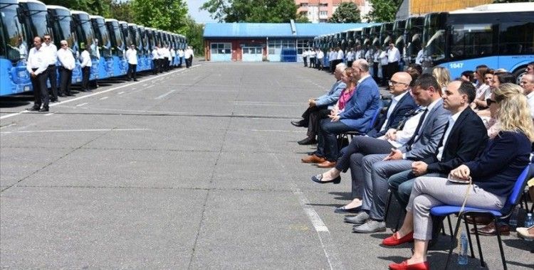 Sırbistan'da Türkiye'den satın alınan otobüsler hizmete başladı