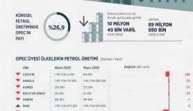 OPEC'in ham petrol üretimi mayısta azaldı