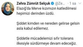 Bakan Zehra Zümrüt Selçuk:"Şiddet kimden ve nereden gelirse gelsin asla kabul edilemez"