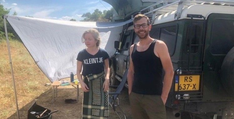 Hollandalı çift Siirt’te kamp yaptı