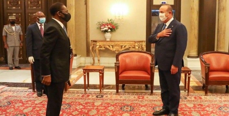 Bakan Çavuşoğlu, Ekvator Ginesi Cumhurbaşkanı Mbasogo tarafından kabul edildi