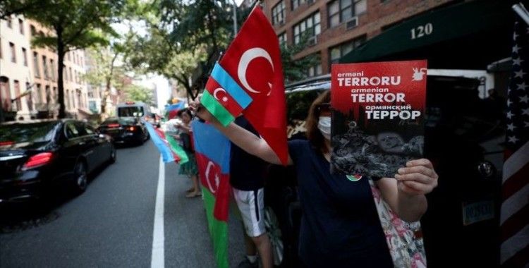 Türk Amerikan toplumu, New York'ta Ermenistan'ın Azerbaycan'a yönelik saldırılarını protesto etti