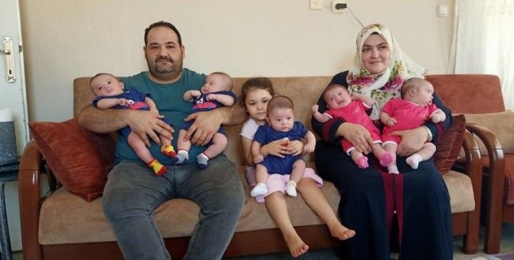 Suudi Arabistan'da beşizleri olan aile Hatay'da