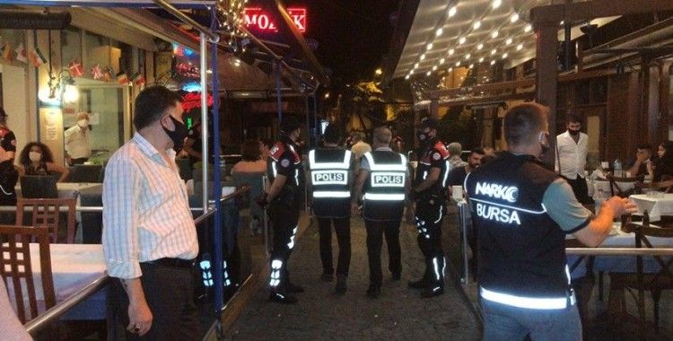 Bursa'da 500 polisle eğlence mekanlarına koronavirüs uygulaması