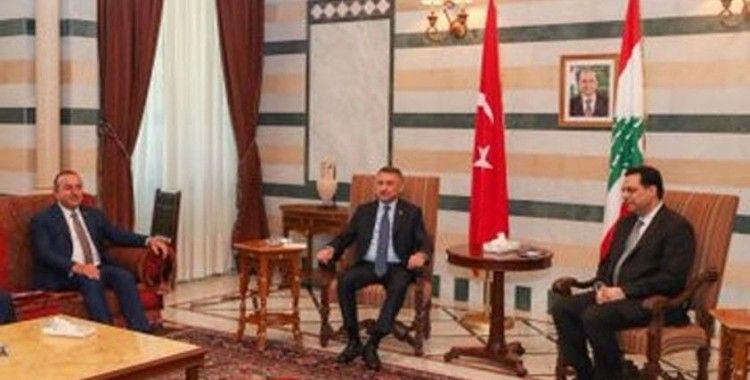 Cumhurbaşkanı Yardımcısı Oktay ve Bakan Çavuşoğlu, Lübnan Başbakanı Diyab ile görüştü