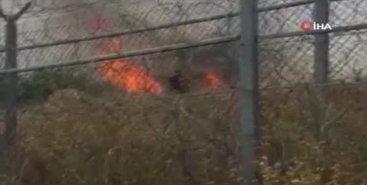 Sınırda yangın alarmı, alevlerin Türkiye'ye sıçramasına 5 metre kaldı