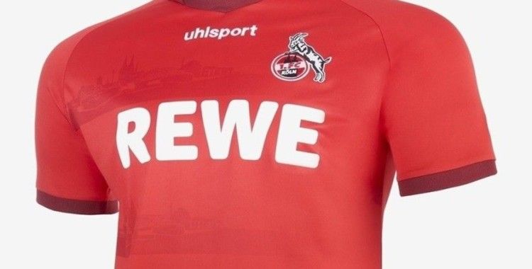 Bundesliga ligindeki FC Köln kulübünün formasında cami silüeti