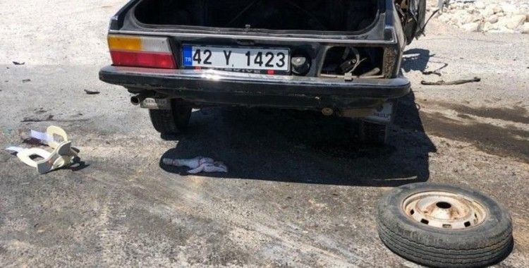 Konya'da iki otomobil çarpıştı: 1 ölü, 5 yaralı