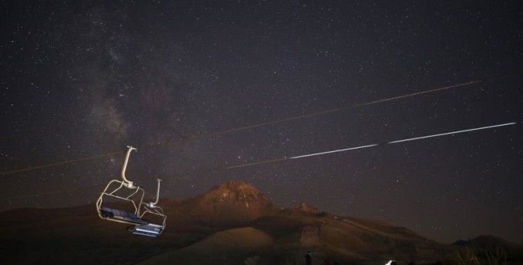 Meteor yağmurunu Erciyes Dağı ve Yedigölle'de izlediler