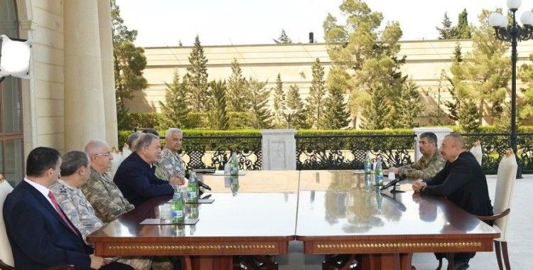 Milli Savunma Bakanı Akar, Azerbaycan Cumhurbaşkanı İlham Aliyev tarafından kabul edildi
