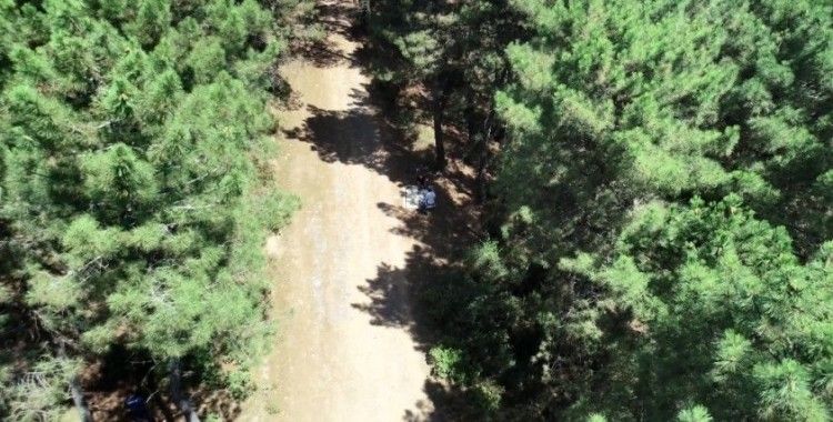 Aydos ormanında dronelu mangal denetimi