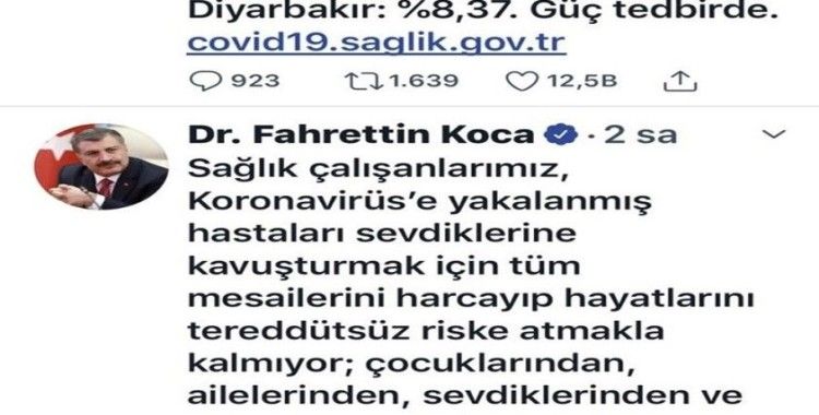 Bakan Koca Kayseri’deki tehlikeyi açıkladı