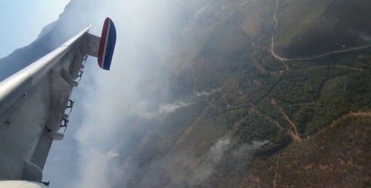 Adana'daki orman yangını vadiye hapsedildi