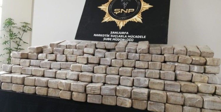 Şanlıurfa'da 12 milyon lira değerinde 185 kilogram eroin ele geçirildi