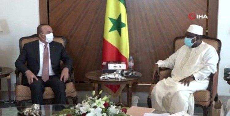 Bakan Çavuşoğlu, Senegal Devlet Başkanı Sall tarafından kabul edildi