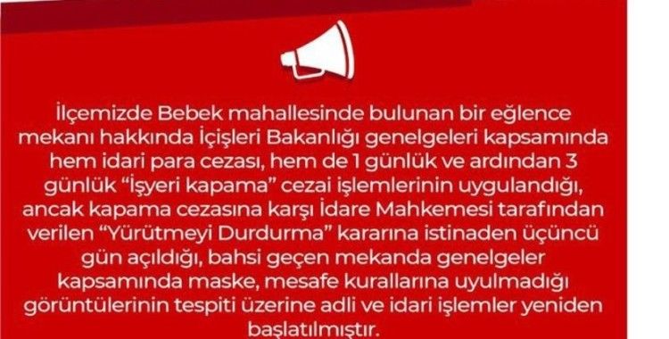 Skandal görüntülere Beşiktaş Kaymakamlığından açıklama