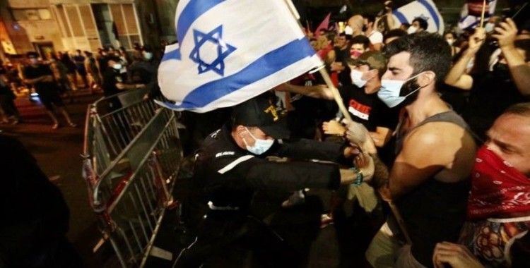Tel Aviv'deki Netanyahu karşıtı gösteriler kısıtlamalara rağmen sürüyor
