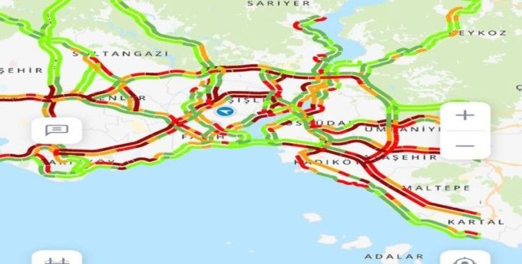 İstanbul trafiğinde yoğunluk rekoru
