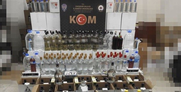 Eskişehir'de 477 litre sahte ve kaçak içki ele geçirildi