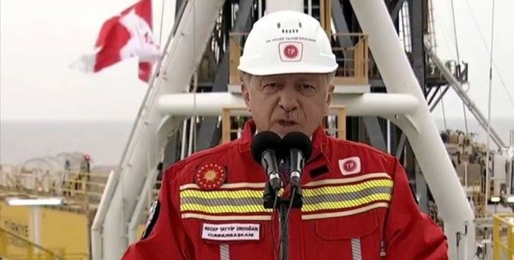 Erdoğan: Sakarya Sahası'nın Tuna-1 bölgesindeki toplam doğal gaz rezervi miktarı 405 milyar metreküpü buldu