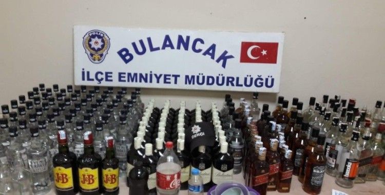 Bulancak'ta çok sayıda kaçak içki ve sahte içki ele geçirildi
