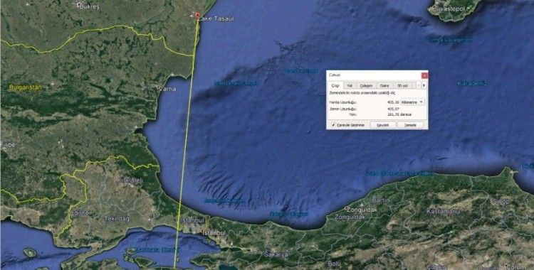 Halkalı karabatak Romanya'dan Türkiye'ye 500 kilometre uçarak geldi