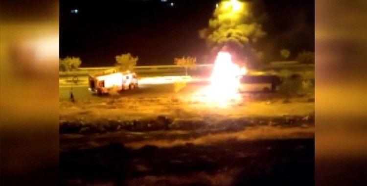 Şanlıurfa'da işçileri taşıyan otobüste yangın çıktı
