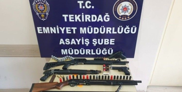 Tekirdağ'da ruhsatsız silah operasyonu: 5 gözaltı