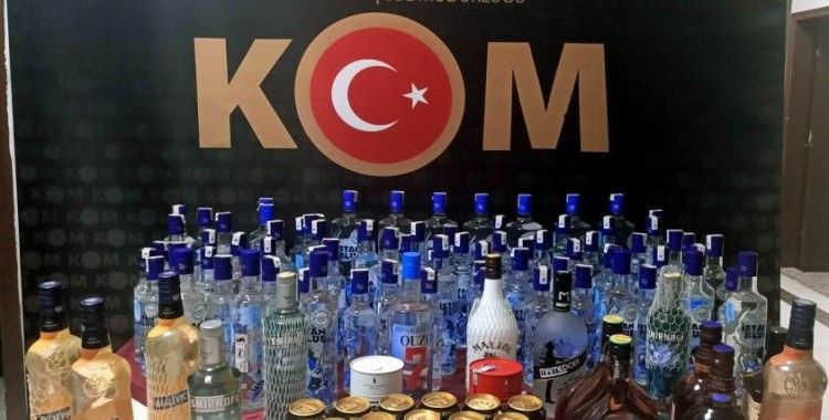 Kilis'te 114 şişe kaçak içki ele geçirildi