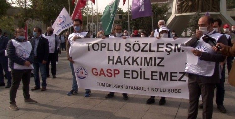 Bakırköy Belediyesi çalışanları 11'inci eylemlerini gerçekleştirdi