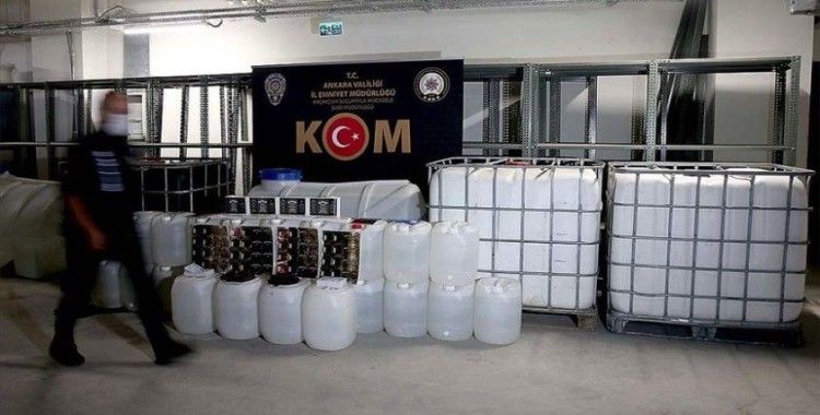 Ankara'da yılbaşından bu yana 58 bin litre sahte ve kaçak alkollü içecek ele geçirildi