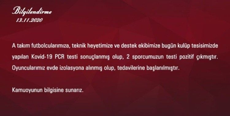 Sivasspor'da koronavirüs şoku!