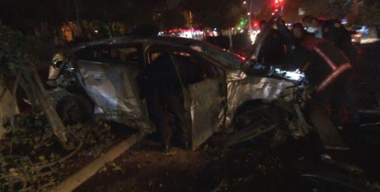 Ankara’da sıkışmalı trafik kazası: 2 yaralı