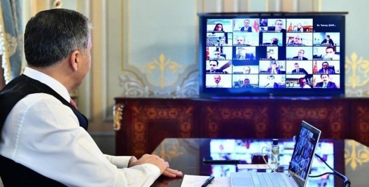 İstanbul Valisi Yerlikaya’dan video konferanslı korona virüs toplantısı