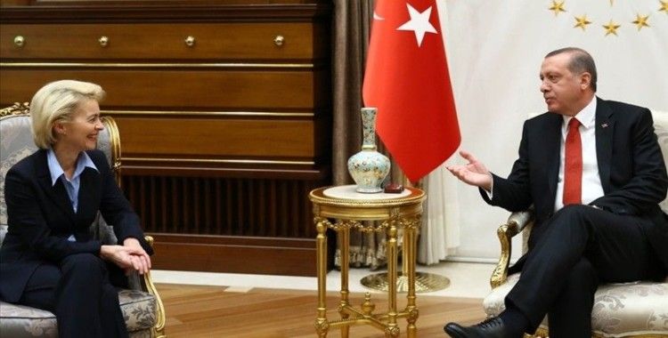 Cumhurbaşkanı Erdoğan, AB Komisyonu Başkanı Leyen ile video konferansla görüştü